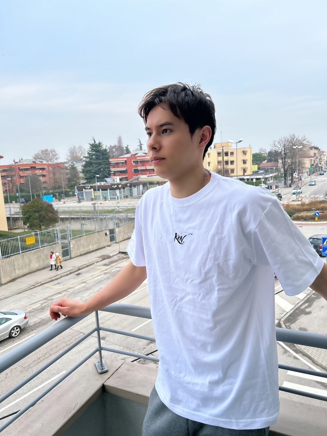 BASIC LOGO Tee (white×black)