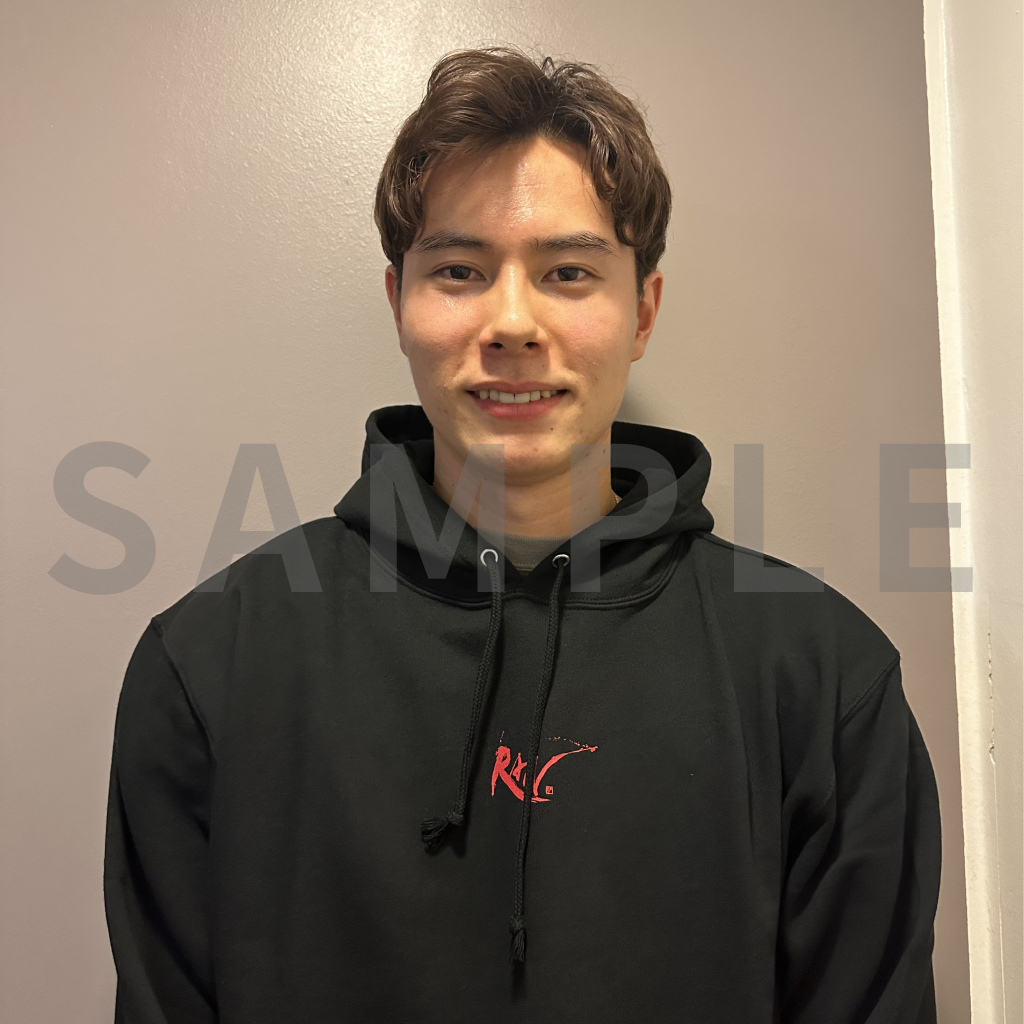 BASIC LOGO Hoodie - black×red